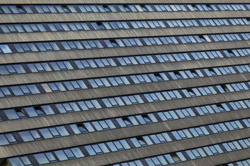 Fototapeta na wymiar Hochhausfassade in Frankfurt am Main
