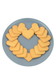 Spicy Swedish cakes in heart shape
