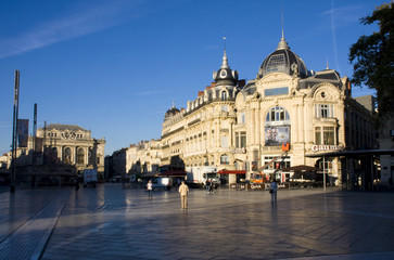 Centre of Montpellier in the morning