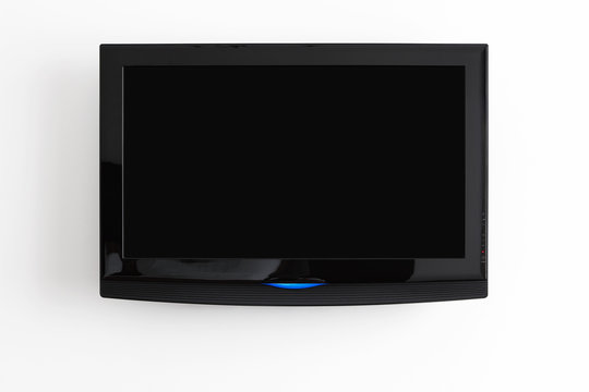 Flat screen LCD at the wall with clipping path for the screen