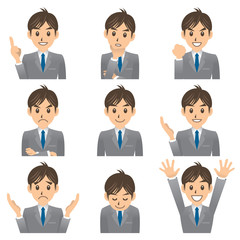 ビジネスマン A 表情