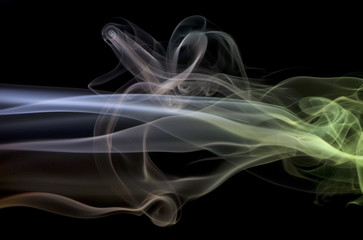multicolored smoke detail