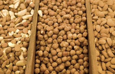lots of sorted various nuts