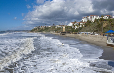 San Clemente looking North from the Pier after a storm