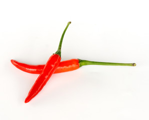 red hot chili pepper isolated on a white background