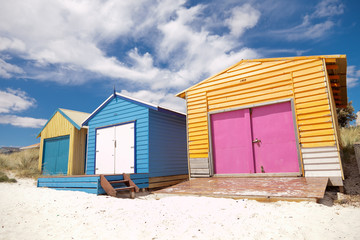 Colourful beach house