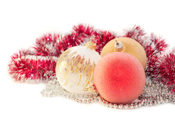 Christmas Bauble on white background
