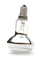 Light bulb on the white background