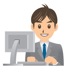 ビジネスマン A IT PC