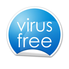 Pegatina virus free con reborde
