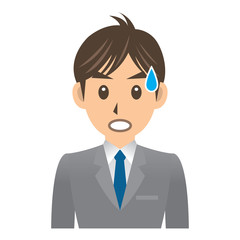 ビジネスマン A 表情2 焦る