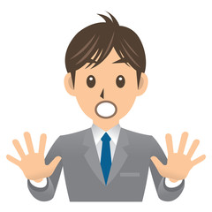 ビジネスマン A 表情2 驚く