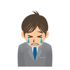 ビジネスマン A 表情2 泣く
