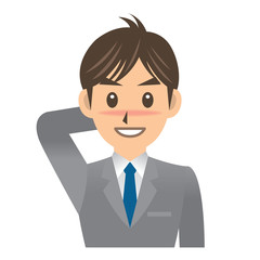 ビジネスマン A 表情2 照れる