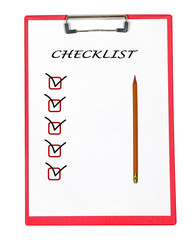 Clipboard with checklist