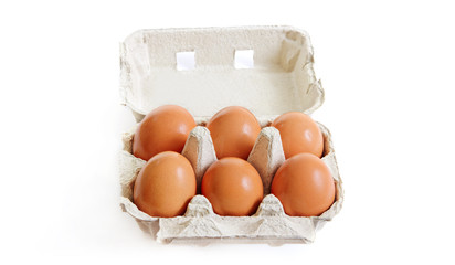 Eggs in box.