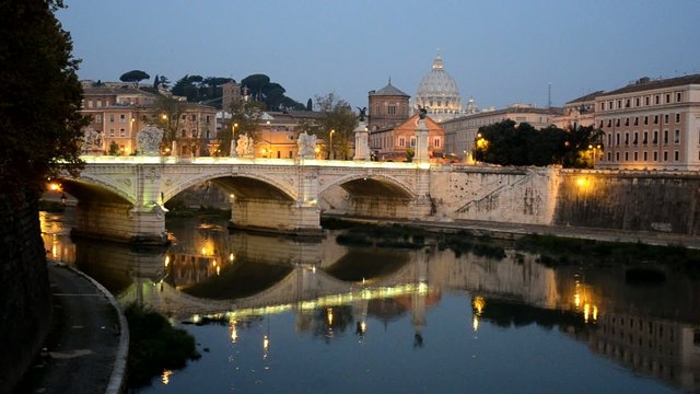Fiume Tevere, Ponte Vittorio Emanuele II, Roma
