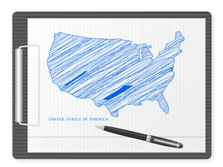 clipboard USA map