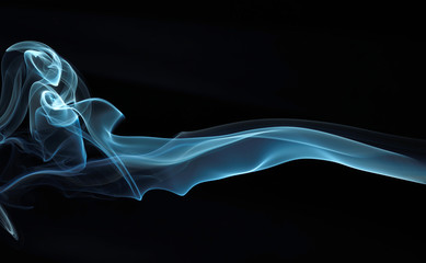 Abstract smoke series, isolated on black