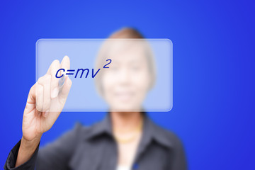 businesswoman hand writing..c=mv2