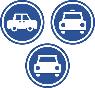 Taxi cabs - Vector icons