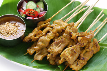 moo satay, pork satay, thai cuisine