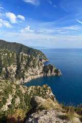 Fototapeta na wymiar Natural Park of Portofino - Cala Złoto
