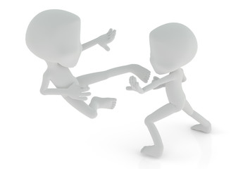 3D character :  fight concept