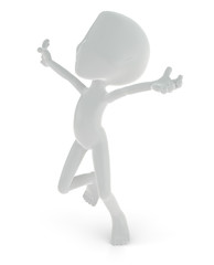 3D character : happy concept