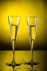 Celebration toast with champagne