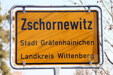 Ortseingangsschild Zschornewitz