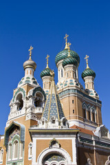 Domes of St. Nicholas Russian Orthodox Cathedral, Nice, France