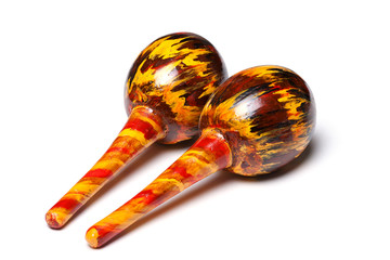 photo of maracas on white background