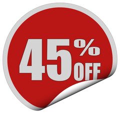 Sticker rot rund curl unten 45 PERCENT OFF