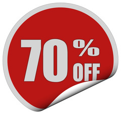 Sticker rot rund curl unten 70 PERCENT OFF