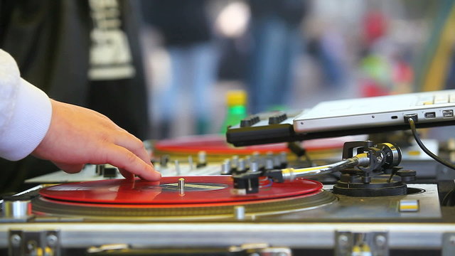 DJ playing music