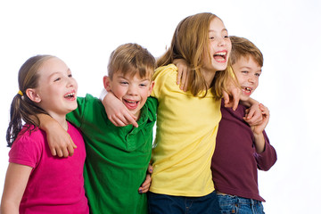 Group of happy children