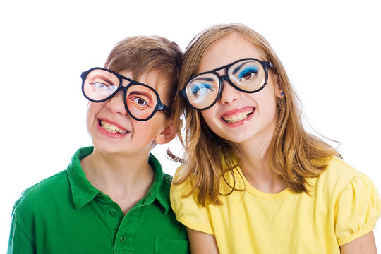 Funny Kids With Silly Glasses