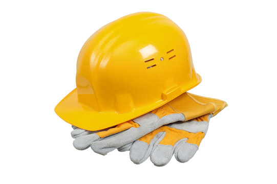 helmet of the builder, it is isolated on white