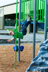 Child playing at a school playground