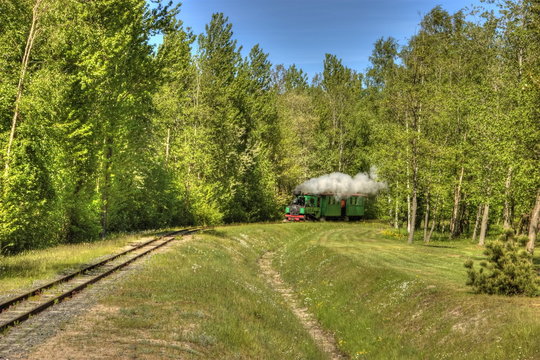 Steam train approaching
