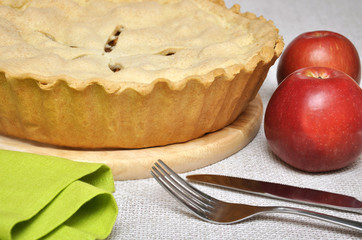 Home-baked apple pie