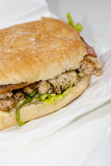 Ciabatta with bacon and lettuce