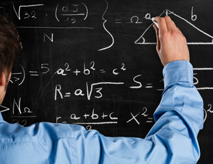 Math on a blackboard