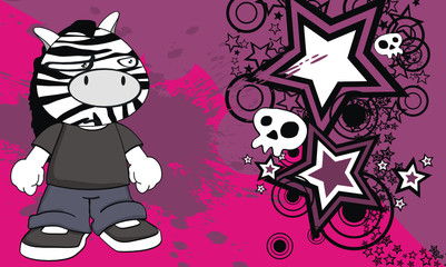 zebra kid cartoon background9