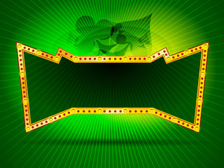 Vector Brightly Board Framed With Shining LED Lamps