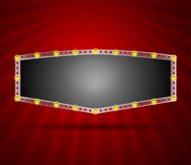 Vector Brightly Board Framed With Shining LED Lamps