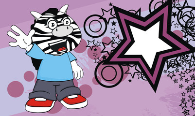 zebra kid cartoon background3