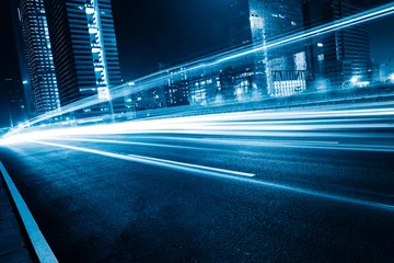 Photo sur Plexiglas Autoroute dans la nuit sentiers de lumière