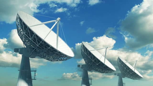 Array of satellite dishes